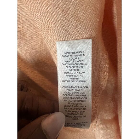 Chicos Size 3 Womens 100%‎ Linen Cardigan Jacket Tech Style Casual Resort - Picture 5 of 7